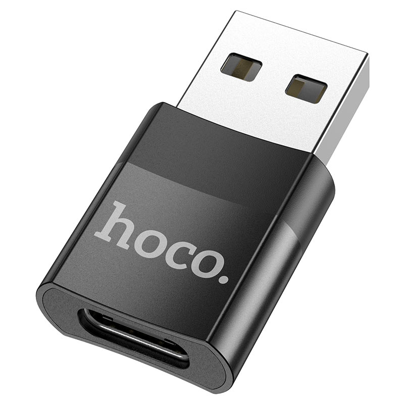 HOCO UA17 USB-A male to Type-C female adapter support and data transfer functions