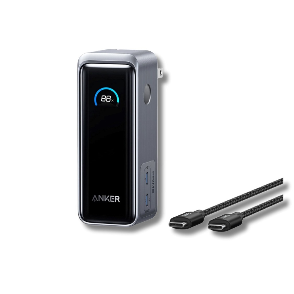 Anker Prime Power Bank 9600mAh,Built-in AC Plug 65W, Supports PD 3.0 and PPS