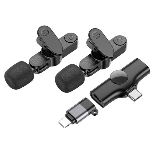 BOROFONE BFK12 Trophy lavailer wireless digital microphone(iP/Type-C)-Black