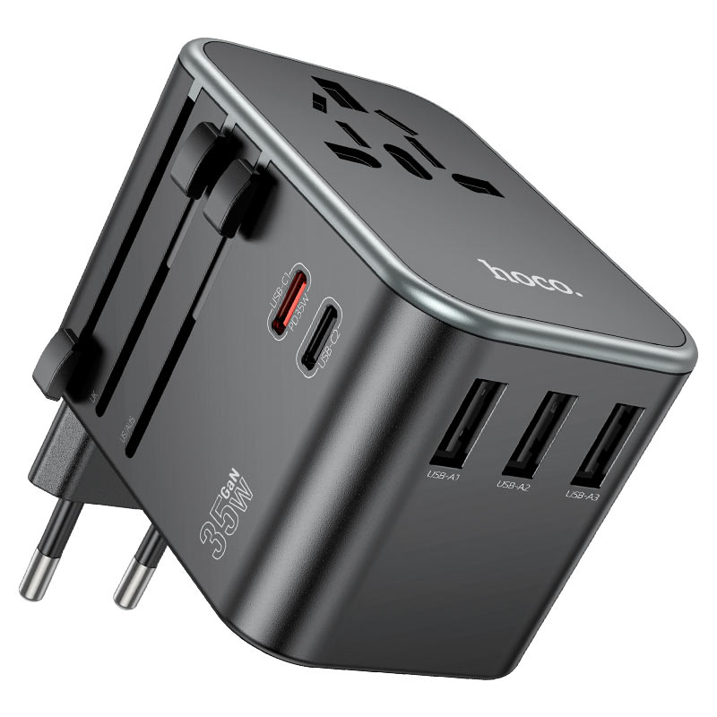 HOCO AC19 Supporter five-port PD35W(2C3A) universal conversion charger