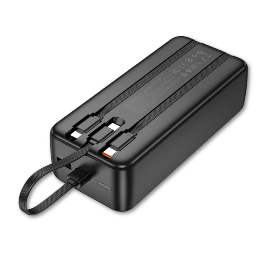 HOCO J132B Sabio 22.5W+PD20W fully compatible power bank with 3 cables(30000mAh) - black