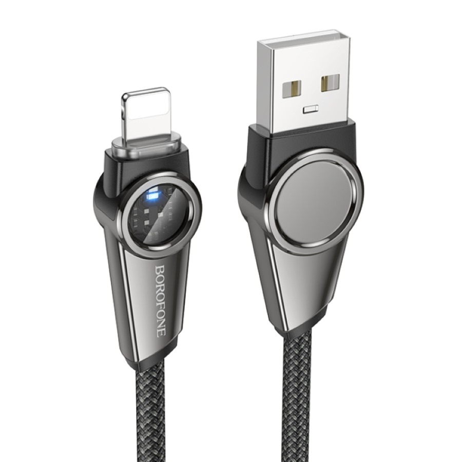 BOROFONE BU49 Shine intelligent power-off charging data cable USB-A to iPhone(1.2m/3.9ft)