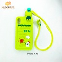 Cartoon Soft Case with lanyard Kerokerokeroppi 25% for Iphone X