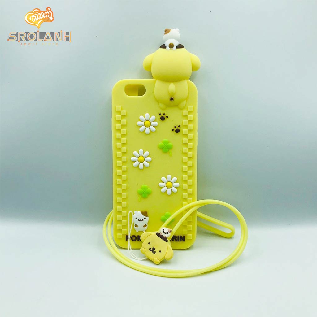 Cartoon Soft Case with lanyard Pompompurin for iphone 6/6s plus