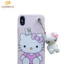 Classic case hello kitty with cartoon chains for iphone X