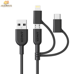 [DAC0384BL] ANKER Power Line II 3 in 1 US Cable B2C