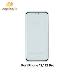 [IPS0402BL] XO 2.5D Silk Print Full Glass for iPhone 12/12 Pro FC5