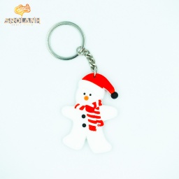 [KCN0042WH] Keychain Christmas PVC White Boy