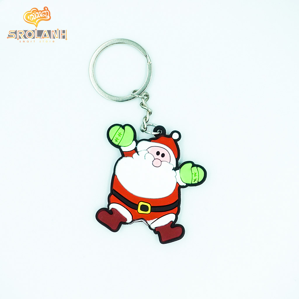 Keychain Christma PVC Santa Claus