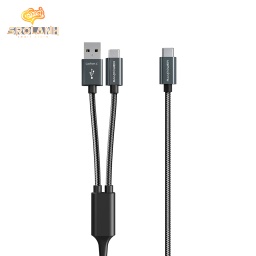 [DAC0751GR] RAVPOWER 2 in 1 1m/3.3ft USB-C to USB-A/USB-C Cable