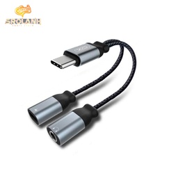 [HUB0085BL] XO Audio Adapt Type-c to Type-c +3.5mm Connector NBR160B 