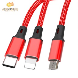 XO 2.4A 3 in 1 USB Cable 1.2m NB173