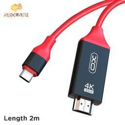 [HUB0100BLRE] XO GB005 Type-C TO HDMI 4K Audio Cable 2M