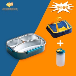 [BTC0061BUYE] Lunch Box 1000ml 3 Ports With Cup