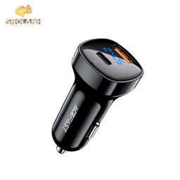 [CAR0242BL] ACEFAST B4 Digital Display 66W ( USB-C + USB-A ) Dual Port Car Charger