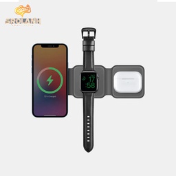 [WIC0022BL] Energea BAZIC GOMAG TRIO, 3IN1 FOLDABLE MAGNETIC WIRELESS CHARGER 15W IPHONE/WATCH/AIRPODS