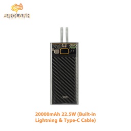 [POW0434BL] XO PR196 PD20w+QC22.5W 20000mah With Cable (Type and Lighting)