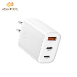 [CHG0380WH] XO L117 (US) PD45W/QC18W (2USB-C+1USB-A) fast charging charger