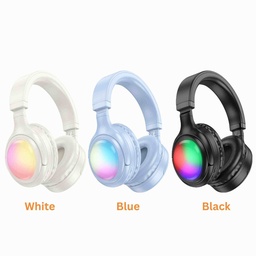 HOCO W48 Wireless Bluetooth Headphones RGB light High Sound Quality (46Hours Playtime) BT 5.3