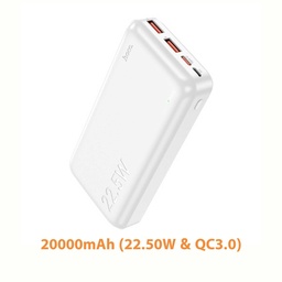 [POW0459WH] HOCO J101A 20000mAh Compatible Super Fastcharging (USB-C 20W/USB-A 22.5W)+QC3.0