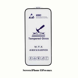 [IPS0581CL] ESD4S  Full stick Anti-Fingerprint, Ultra clearness full cover tempered for iPhone15 Pro MAX