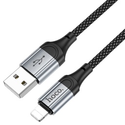 [DAC1015BL] HOCO X102 Nylon braid and aluminum alloy connectors 2.4A, USB-A to Lightning charging data cable