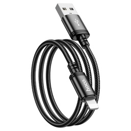 [DAC1017BL] HOCO X89 Nylon braid and aluminum alloy connectors,USB to Lightning charging data cable(1m/3.2ft)