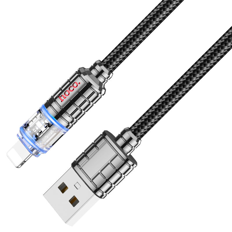 HOCO U122 Lantern Transparent Discovery Edition,USB to Lightning charging data cable(1.2m/3.9ft)