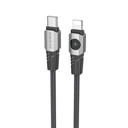 [DAC1020BL] BOROFONE BU47 USB-C to Lightning Data Cable 27W, Length: 1.2m/3.9ft