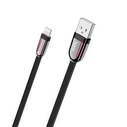 [DAC1025BL] HOCO USB A to Lightning charging data cable 1.2m zinc alloy connectors braid-U74