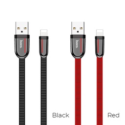 HOCO USB A to Lightning charging data cable 1.2m zinc alloy connectors braid-U74