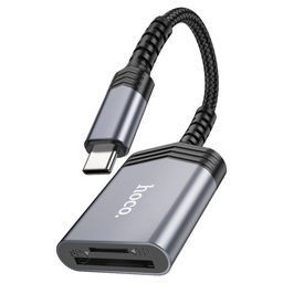 [HUB0181GR] Hoco OTG Card Reader 2 in 1 USB C to SD/TF UA25