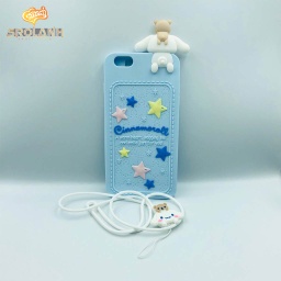 [IPC441BU] Cartoon Soft Case with lanyard Cinnamoroll for Iphone 6/6s plus