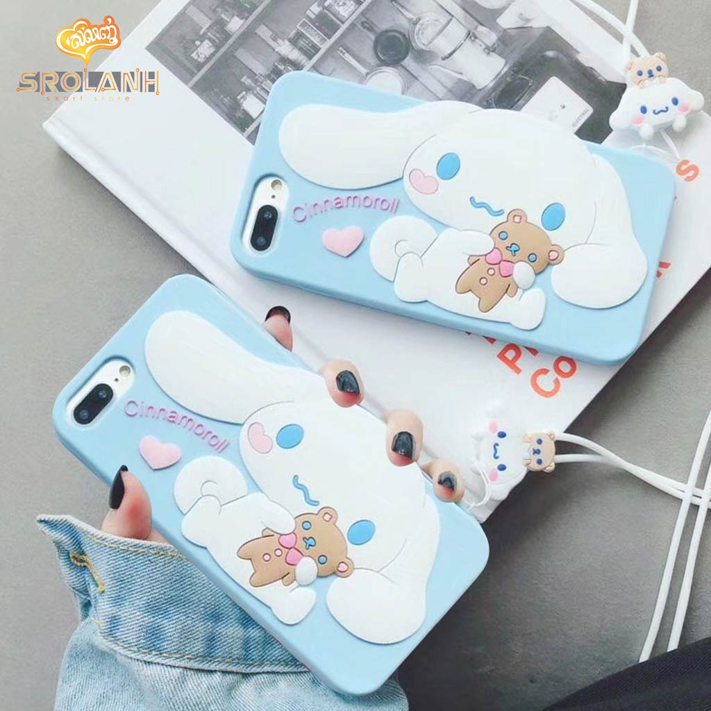 Cartoon Soft Case with lanyard Cinnamoroll for Iphone 7/8