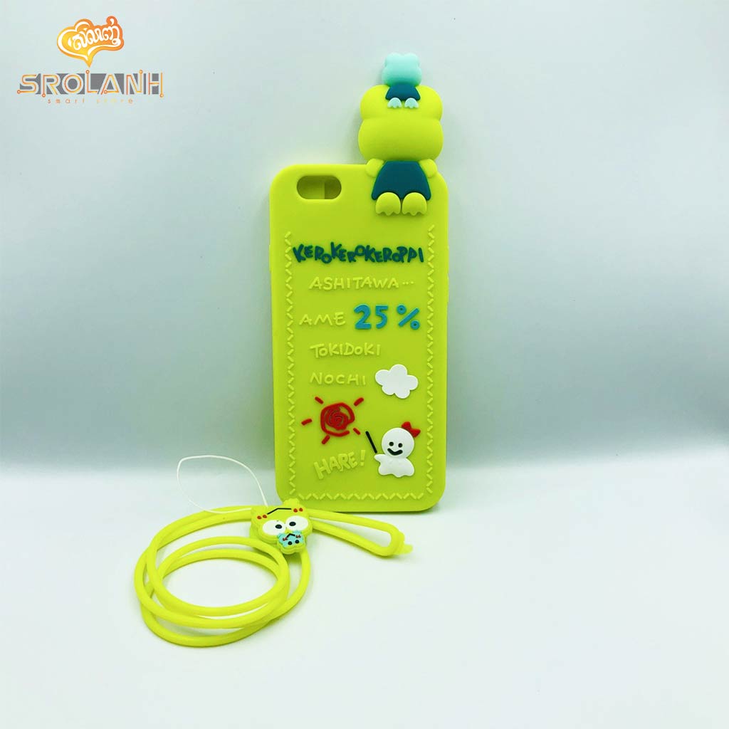 Cartoon Soft Case with lanyard Kerokerokeroppi 25% for Iphone 6/6s