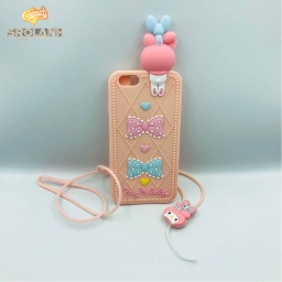 [IPC430PI] Cartoon Soft Case with lanyard My Melody for Iphone 6/6s