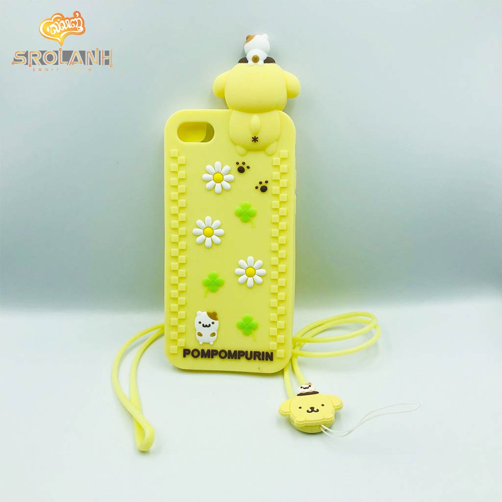 Cartoon Soft Case with lanyard Pompompurin for iphone 6/6s