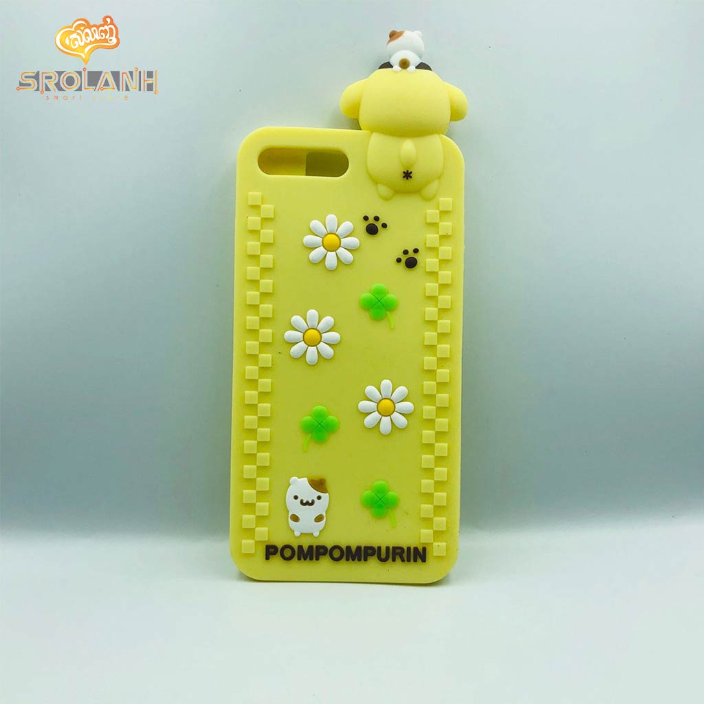 Cartoon Soft Case with lanyard Pompompurin for iphone 7/8 plus