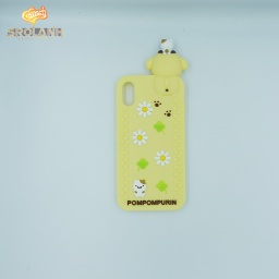 [IPC449YE] Cartoon Soft Case with lanyard Pompompurin for iphone X