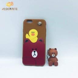 [IPC241BR] Classic case brown panda with cartoon chains for iphone6