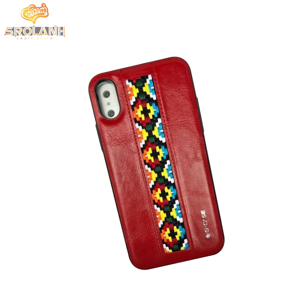 G-Case folk style series red color for iPhone X