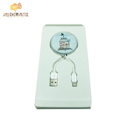 [DAC213WH] Joyroom Cage flower series retractable cable for micro PT-S01