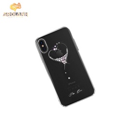 [IPC721B04] Kingxbar crystals from swarovski heart for iPhone XS-B04