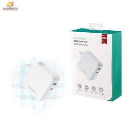 [CHG0231WH] RAVPOWER 36W Dual-Port USB PD Wall Charger PD18W+QC3.0 RP-PC080