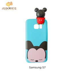 [CS147BU] Super shock absorption case black head kitty with no ribbon for S7