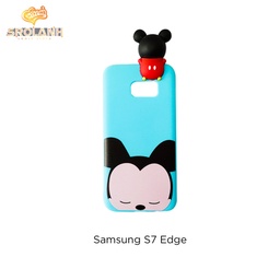 [CS148BU] Super shock absorption case black head kitty with no ribbon for S7 edge