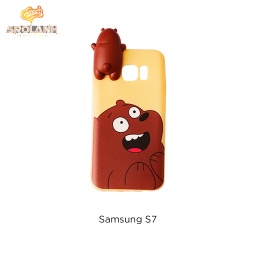 [CS163YE] Super shock absorption case brown panda for S7