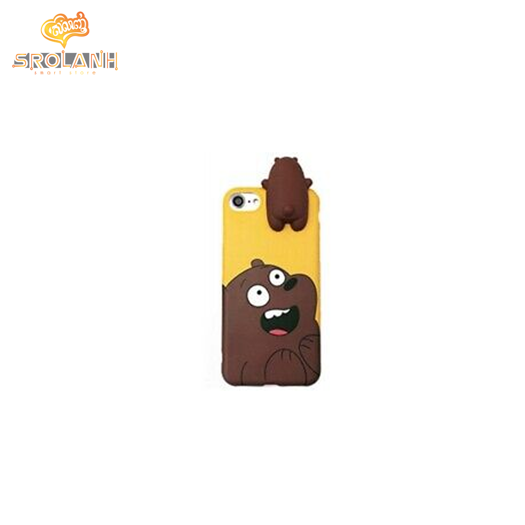 Super shock absorption case brown panda for iphone 6plus