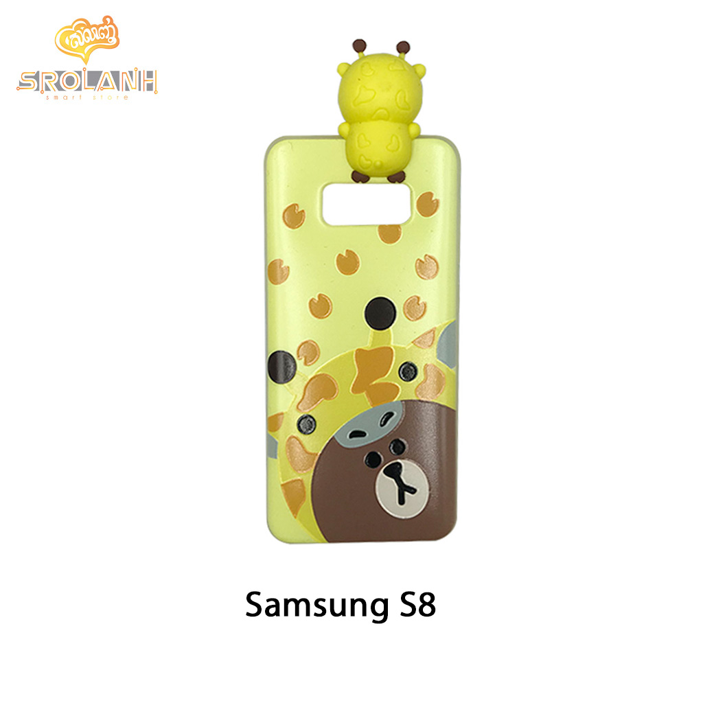 Super shock absorption case yellow cow for samsung S8