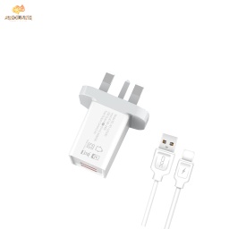 [CHG178WH] XO L31 UK charger with Type-C USB 2.4A